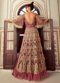 Rose Pink Anarkali Lehenga/Pant Suit In usa uk canada