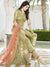 Green And Peach Anarkali Lehenga And Pant Suit