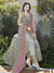 Grey And Pink Anarkali Lehenga And Pant Suit