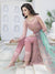 Pink And Turquoise Anarkali Lehenga And Pant