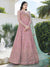 Pink And Turquoise Anarkali Lehenga And Pant