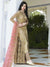 Golden And Peach Anarkali Lehenga And Pant Suit