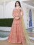 Peach And Green Anarkali Lehenga And Pant Suit