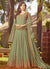 Light Green With Multi Embroidered Georgette Anarkali Suit