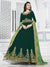 Green Dual Tone Golden Embroidered Flared Anarkali Suit