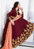 Maroon Embroidered Flared Anarkali Suit