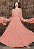 Peach Anarkali Suit In usa uk canada