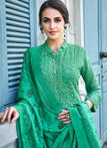 Lucknowi Embroidered Pants Suit