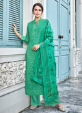 Lucknowi Embroidered Pants Suit