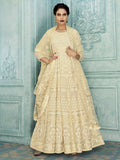 Off White Lucknowi Kalidar Anarkali Suit