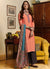 Peach And Blue Salwar Kameez 