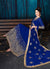 Blue All Over Mirror Embroidered Anarkali Suit