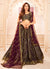 Wine Golden Sequence Embroidered Lehenga Choli