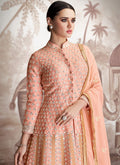 Indian Dresses - Peach Anarkali Suit