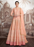 Peach Designer Anarkali Suit