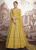 Yellow Designer Anarkali Suit