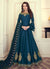 Turquoise Blue Silk Anarkali Suit 