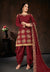 Red Mirror Work Punjabi Suit