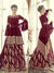 Maroon Indo-Western Style Gharara Suit