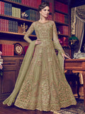 Lemon Green Designer Bridal Anarkali Suit