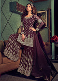 Indian Suits - Magenta Sharara Suit In usa uk canada