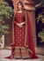 Red Designer Palazzo Suit