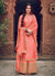 Peach Designer Palazzo Suit