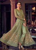 Light Green Anarkali Lehenga/Pant Suit In usa