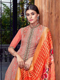 Orange Multi Embroidered Lucknowi Pakistani Pant Suit