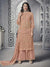 Peach Ethnic Embroidered Pakistani Palazzo Suit