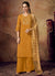 Indian Clothes - Yellow Zari Embroidered Palazzo Suit