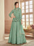 Mint Green Ethnic Embroidered Wedding Lehenga Suit