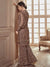 Dusty Brown EmbroideredPalazzo Suit Online