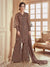 Dusty Brown EmbroideredPalazzo Suit Online