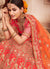 Indian Clothes - Tangerine Orange Wedding Lehenga Choli