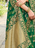 Green Silk Saree With Blouse In usa uk canada