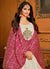 White And Pink Silk Anarkali Suit In usa