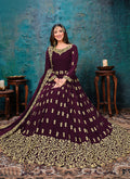 Maroon Anarkali Suit In usa uk canada