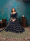 Dark Blue Anarkali Suit In usa uk canada