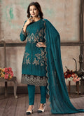 Blue Designer Salawar Kameez