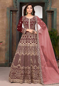 Red Ethnic Embroidered Wedding Anarkali Suit