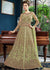 Light Green Embroidered Anarkali Pant Suit