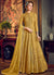 Yellow Golden Jacket Style Anarkali Suit