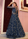 Navy Blue Anarkali Lehenga Suit In usa uk