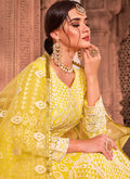 Indian Dresses - Bright Yellow Anarkali Suit