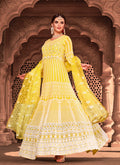 Indian Suits - Bright Yellow Anarkali Suit