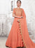 Orange Ethnic Embroidered Designer Anarkali Suit