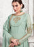 Teal Ethnic Embroidered Designer Anarkali Suit