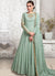 Teal Ethnic Embroidered Designer Anarkali Suit