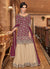 Wine and Cream Gharara Palazzo Suit